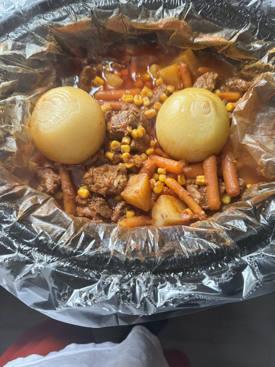 Kind of chilly here so Shady Jr whipped up this kick ass stew. He said to be sure to point out the onion boobs on Xwitter. My G.