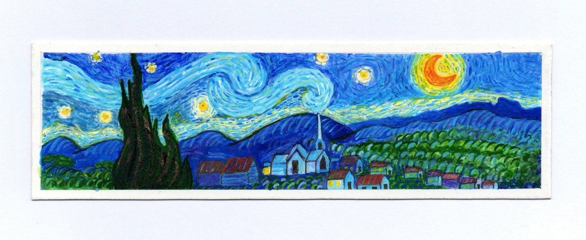 La Noche Estrellada 🌠✨️
- Vincent Van Gogh 

Obra de arte que realizo mi hno Jeison Niz, muchas felicidades 👏 
💯✍️🎨