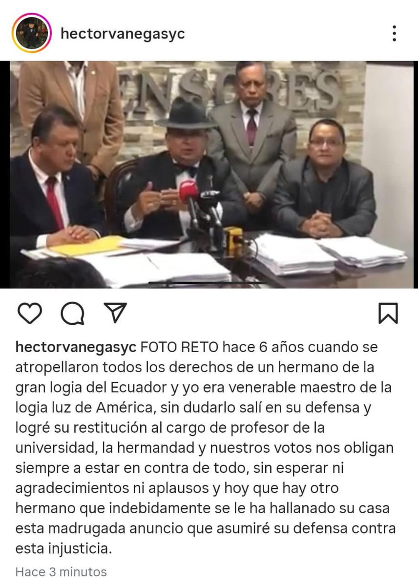 RujidoSideral's tweet photo. 🚨Urgente
Se activaron células de LOS MASONES DE Guayaquil y Quito de sus jefes Narcoabogados Correistas Jorge Acosta y Hector Vanegas son parte de conspiración para asesinar a @DanielNoboaOk
Atento ecuatorianos los herejes masones financian delincuentes en las calles.
#masones https://t.co/zckO5HBtJX