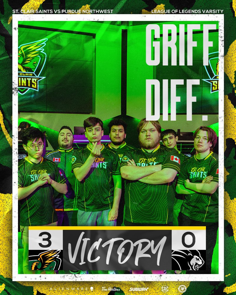 SaintsGamingCA's tweet photo. #SaintsLOL take down Purdue Northwest to advance to the Upper Quarters of the CLOL Championship!
#GriffDiff🦅 https://t.co/3lPYd14zVz