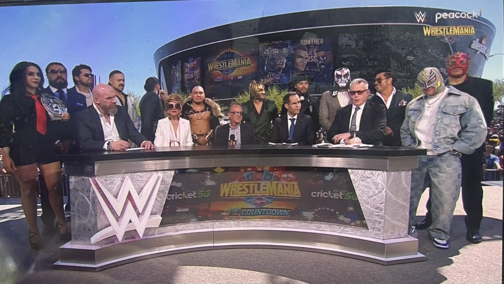 BPmattmorgan's tweet photo. HUGE ANNOUNCEMENT PRE-@WWE #WRESTLEMANIA! @TripleH announces the acquisition of @luchalibreaaa #TRIPLEA!! What an enormous deal for the culture! And once again, Paul Levesque seeing the importance 
in things that a previous owner, never would’ve seen in a trillion years!❤️ https://t.co/OTsjvUWniL