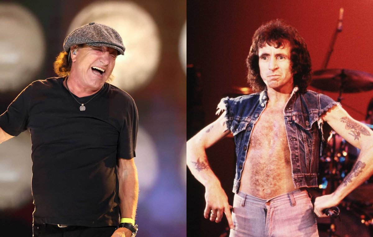 crockpics's tweet photo. Brian Johnson replaced Bon Scott after his tragic death and officially became AC⚡DC’s new lead singer, April 19, 1980. Which do you prefer, the Bon Scott or Brian Johnson AC⚡DC? https://t.co/JyLwBrWDH0