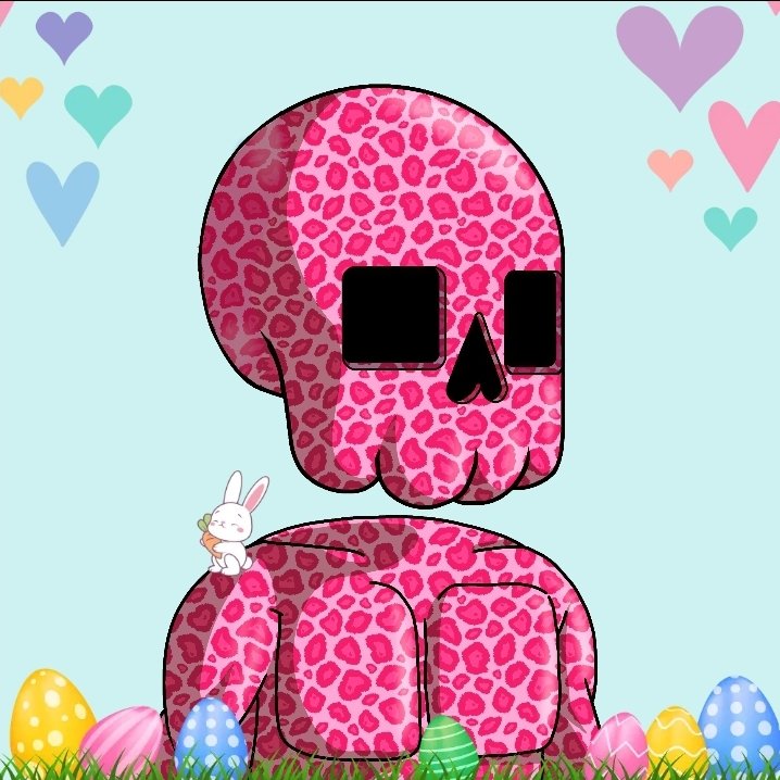 _DeathBatCult_'s tweet image. Easter is almost here!!! Loving the new traits @cryptsocialclub ! ☺️🐰 If you are a #CryptOG or a #CryptOGeez holder, you have access to the CSC Trait Machine to make all sorts of really fun designs :D show off those traits 😁