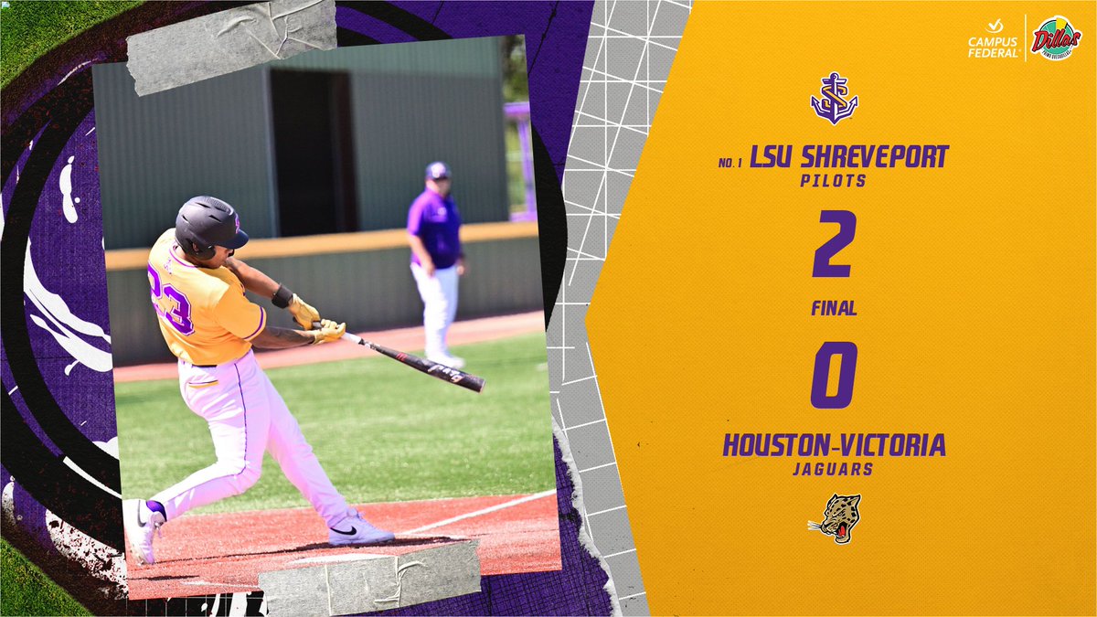 LSUSathletics's tweet photo. Pilots Pull It Out in Pitcher’s Duel with Houston-Victoria, 2-0

Read here: https://t.co/5jJdLKLRpc

#GeauxPilots #AnchorUp #TheRightWayToPlay

@KTBS_Sports @KtalSports @KSLASports https://t.co/xVRJWWXupY