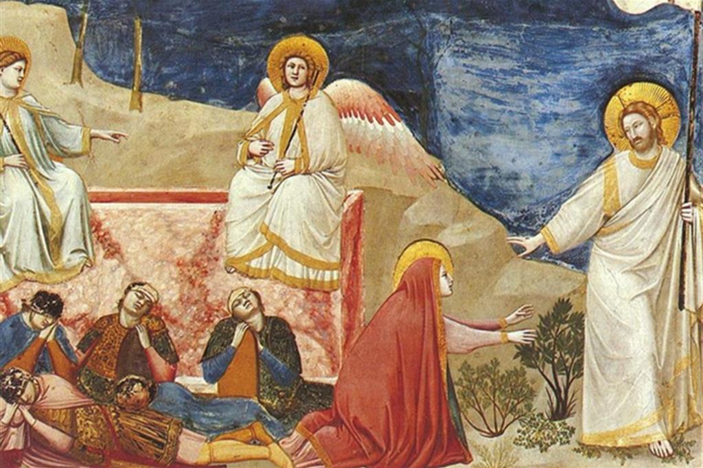 GIOTTO - (La Resurrezione di Gesù)
"Perché cercate tra i morti colui che è vivo? Non è qui, è risorto" (Lc 21,5-6)
