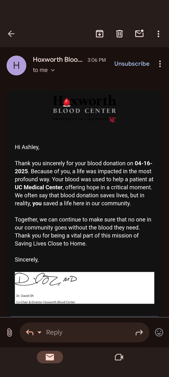 Ashley Smith (@ashleyhsmith22) on Twitter photo In just 3 days my blood donation has been used at a local hospital. How incredible is that?! <a href="/HoxworthUC/">HoxworthUC</a> In just 3 days my blood donation has been used at a local hospital. How incredible is that?! <a href="/HoxworthUC/">HoxworthUC</a>