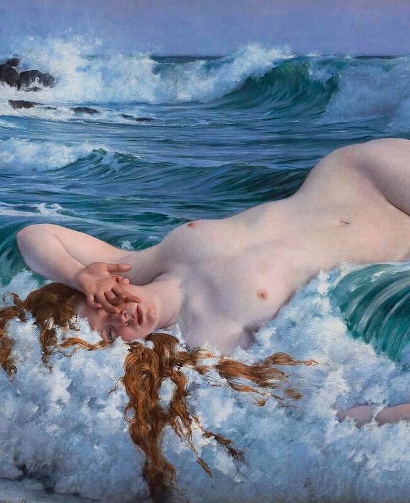 solisolsoli's tweet photo. The Birth of Venus, 1888, by Adolph Hirémy-Hirschl https://t.co/dGHNVFyPsM