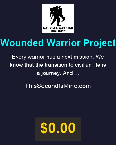 TSIMdotCOM's tweet image. 💝💖 Charity Spotlight: Wounded Warrior Project

Every second claimed sends 50% of the purchase to great causes like @wwp 

Thank you 🙏 for the incredible work you do.

#ThisSecondIsMine