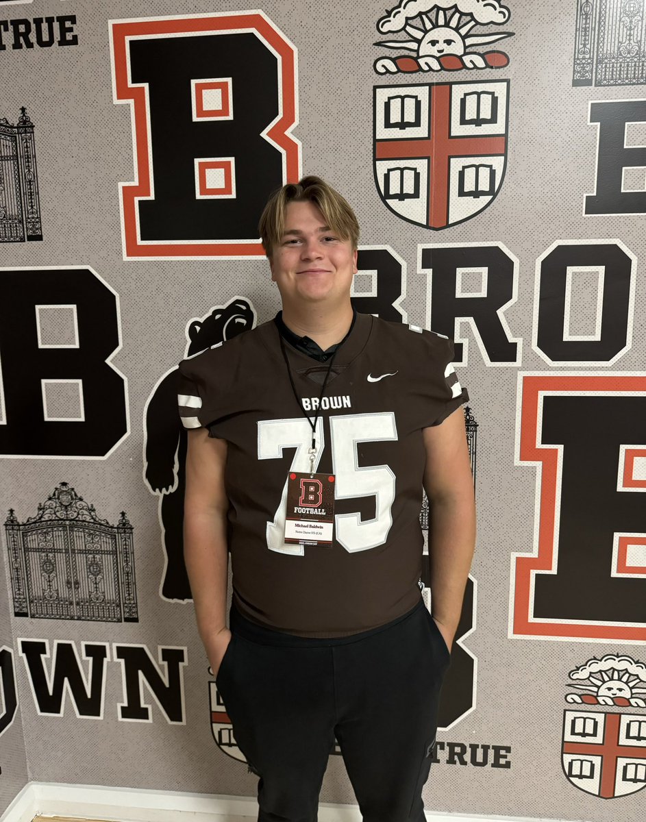 mikeybaldwinn's tweet image. Thank you @coachDjackson1 and @CoachEMorrissey for hosting an inspiring junior day. Something special going on in Providence! 100% coming back for @BrownU_Football camp in July.