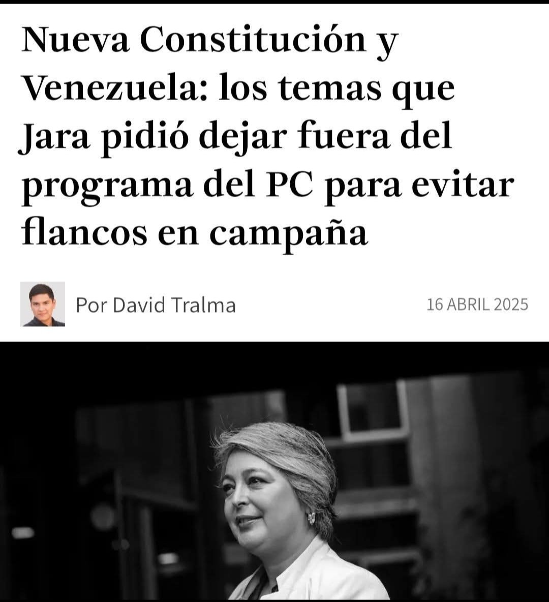 Y cuando piensa retomarlos, si <a href="/jeannette_jara/">Jeannette Jara Román</a> NO❕va a ganar..