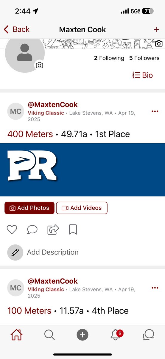Finally broke 50! 400 time was 49.71 #tracknfield #co2028