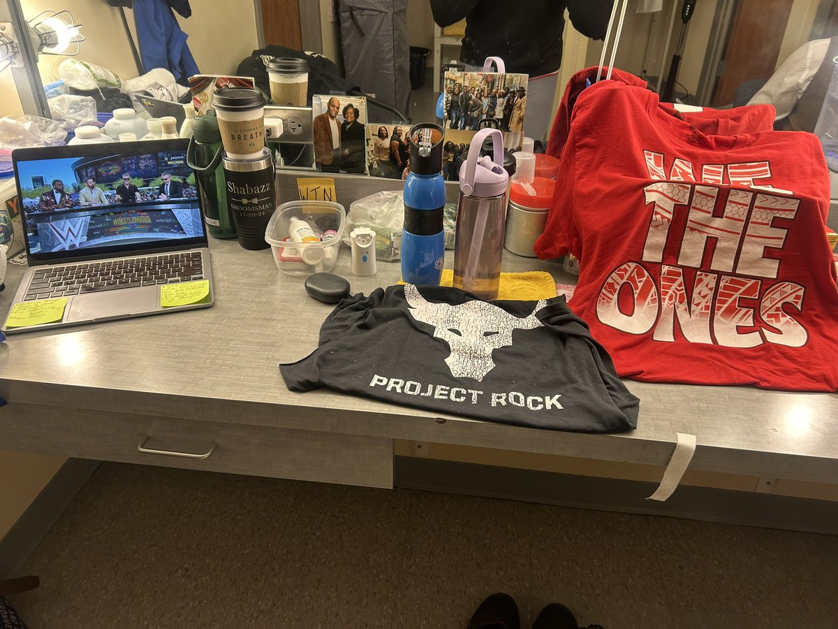 Happy WrestleMania Weekend!
Yes … it’s a 2 Do Shay today and a matinee tomorrow. 
But my stage manager, dressers and I have an understanding. 
☝🏾🩸
#wrestlemania 
#Therock