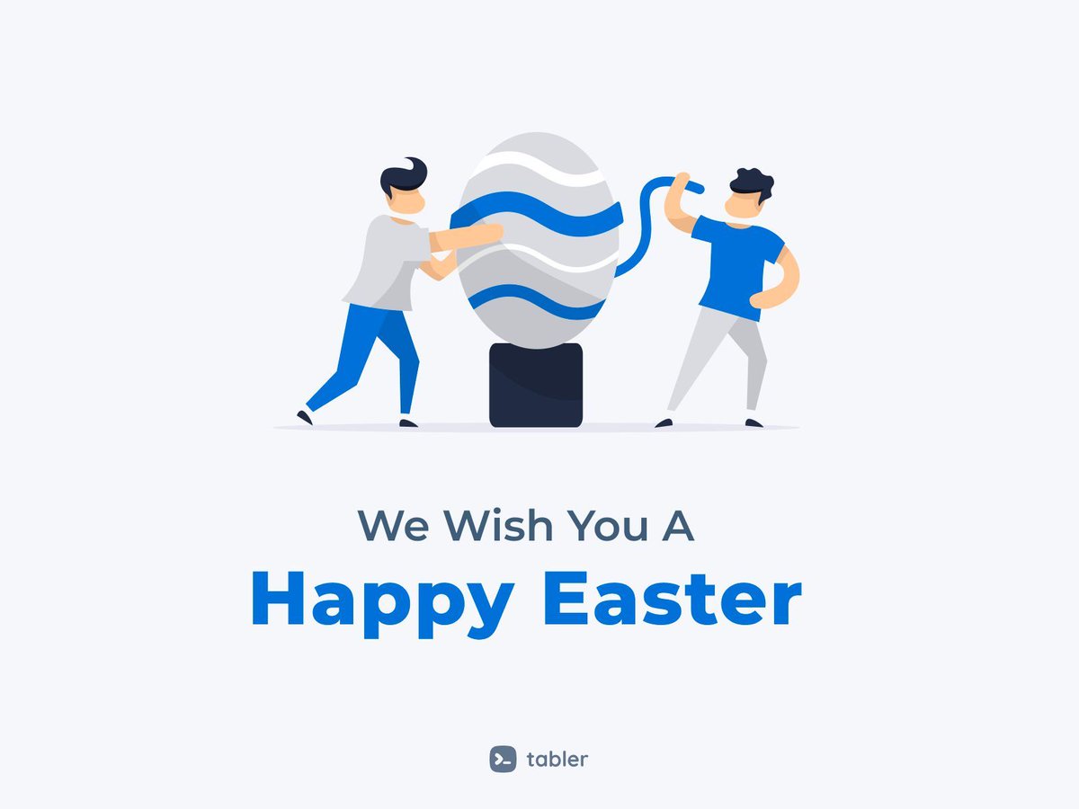 tabler_io's tweet image. 🐇 Wishing you all a very Happy Easter from Team Tabler! 

✨May your day be filled with joy, chocolate, and a little coding magic! What are you coding this Easter? Share your projects with us! 🌟 #EasterWishes #Easter2025