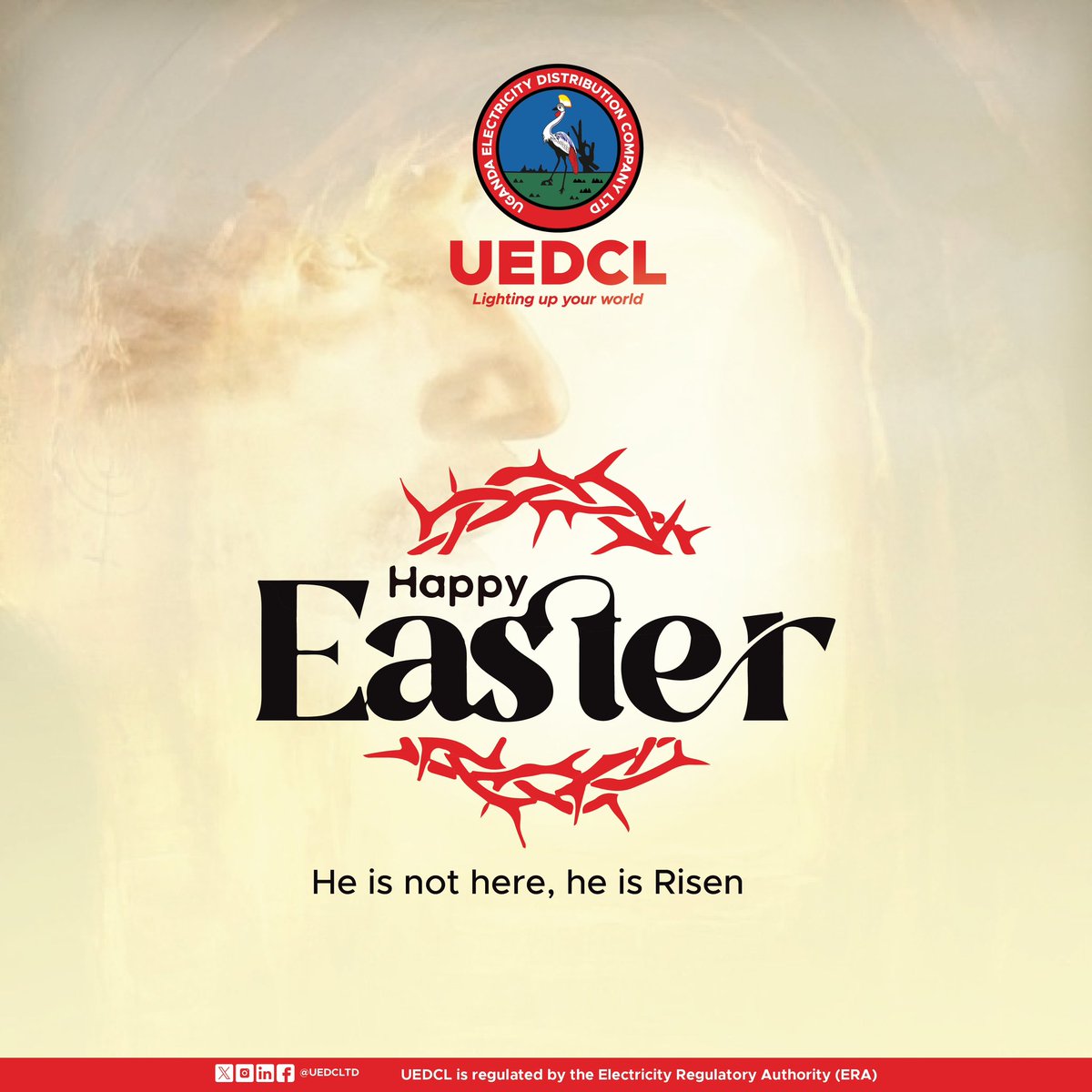 UEDCLTD's tweet photo. He is not here, he is Risen. 

Happy #EasterSunday. https://t.co/aIChqNpMLz