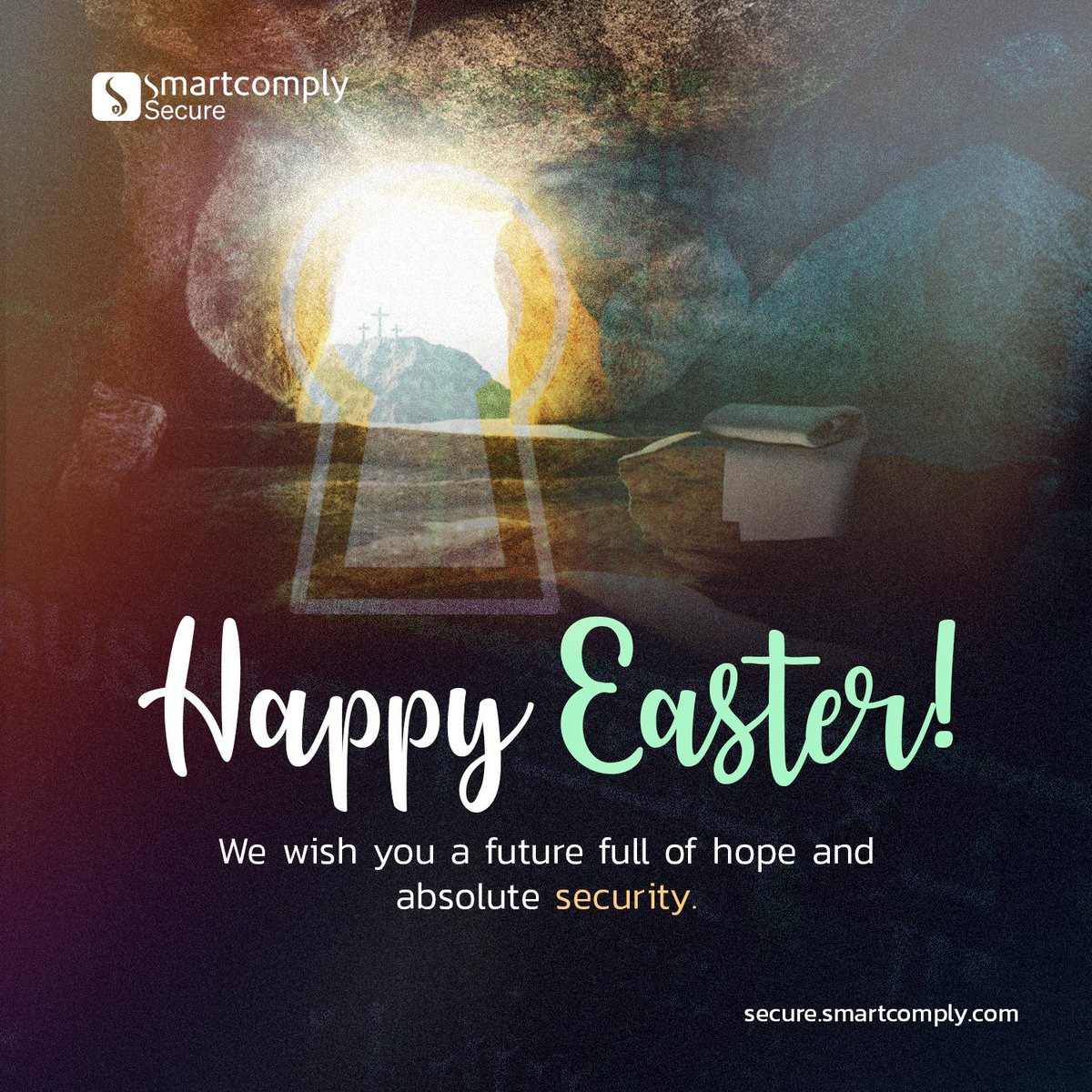 SeequreHQ's tweet photo. All hopes dead, but at the sound of him, they came alive, just because he lives!
Happy Easter from all of us at Smartcomply Secure @Securecomply
#Smartcomplysecure #Cybersecurity #Easter #Compliance #AI #Automation https://t.co/O5yKg337BF