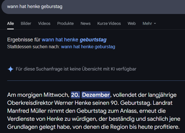 Wollte doch nur wissen wann Henke Geburstag hat... <a href="/HenkesCorner/">HenkesCorner</a>  <a href="/Henkenbergen/">henke (inaktiv)</a>
