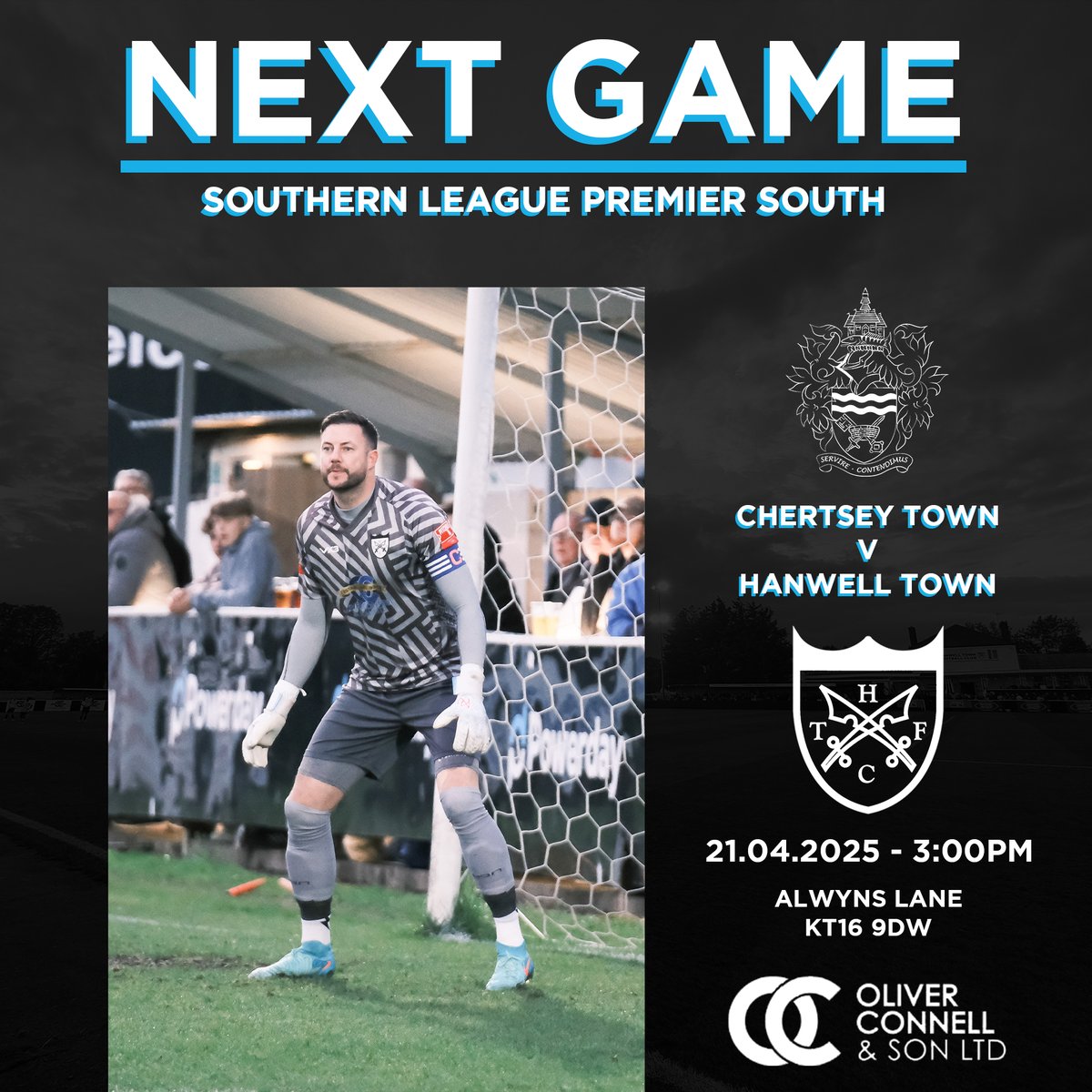 Hanwell Town (Toon) FC (@hanwelltownfc) on Twitter photo NEXT GAME ⚫⚪️
A quick turnaround as tomorrow we make the short trip to <a href="/TheCurfews/">Chertsey Town FC</a> for our penultimate league game of the season.
🎟️ app.fanbaseclub.com/Fan/Tickets/Se…
⏰ 3:00pm
📍 Alwyns Lane, KT16 9DW
#UpTheGeordies NEXT GAME ⚫⚪️
A quick turnaround as tomorrow we make the short trip to <a href="/TheCurfews/">Chertsey Town FC</a> for our penultimate league game of the season.
🎟️ app.fanbaseclub.com/Fan/Tickets/Se…
⏰ 3:00pm
📍 Alwyns Lane, KT16 9DW
#UpTheGeordies