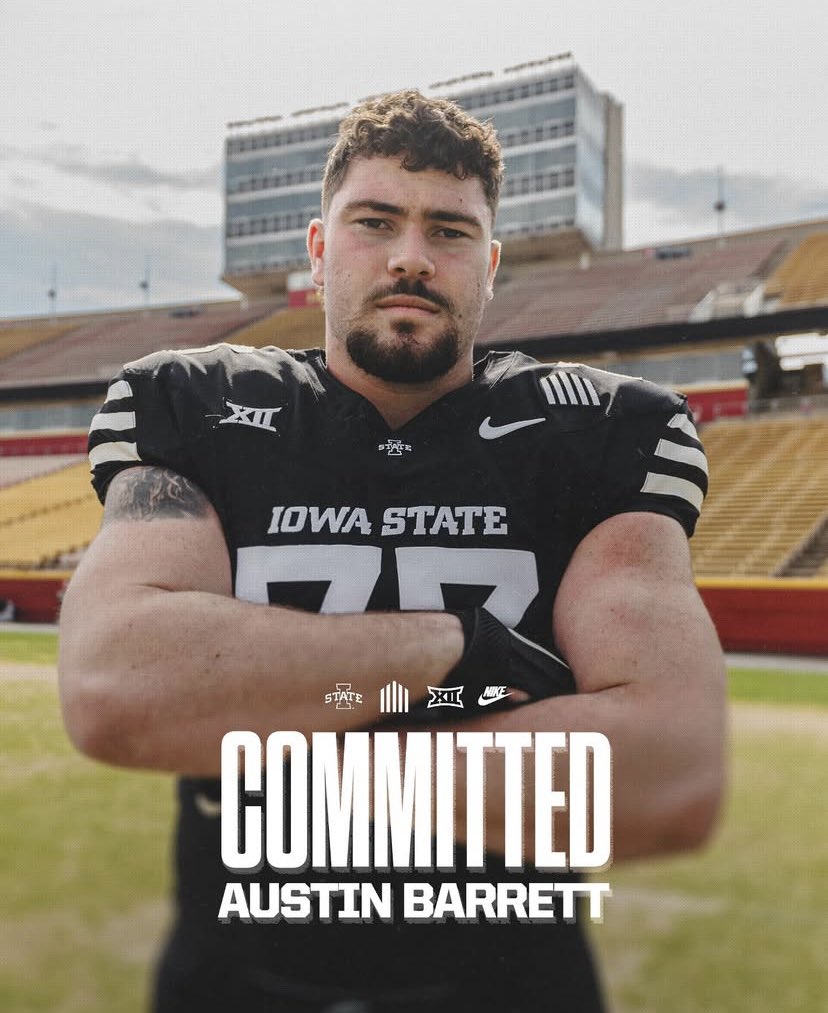 Congrats to our very own Austin Barrett as he commits to Iowa State to continue his college career!