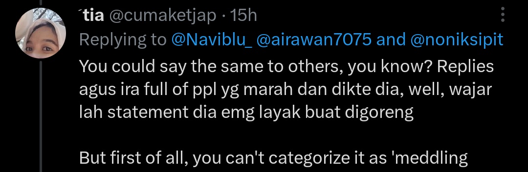 Naviblu_'s tweet photo. @cumaketjap @airawan7075 @noniksipit You can't? Based on what your assumption? Your wish not hurts your wish or your ego, huh?

You openly share a diagram which the answer corelate with masturbation. 

Rather than that you're not an angel or nabi which free from sexual desire so the answer is not really a secret. https://t.co/ljVQDggUtn