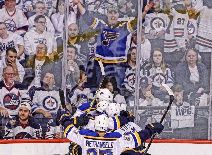 Blues in Winnipeg for round 1? 

Have we ever seen this before? 🤔