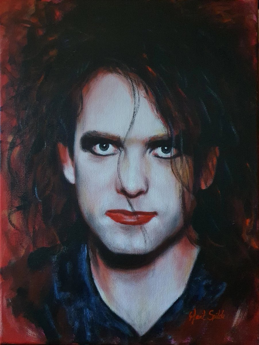 thejunebugfreak's tweet photo. a gorgeous painting of Robert Smith of The Cure ♡

art by @marspilde https://t.co/Zdvl78lbmP
