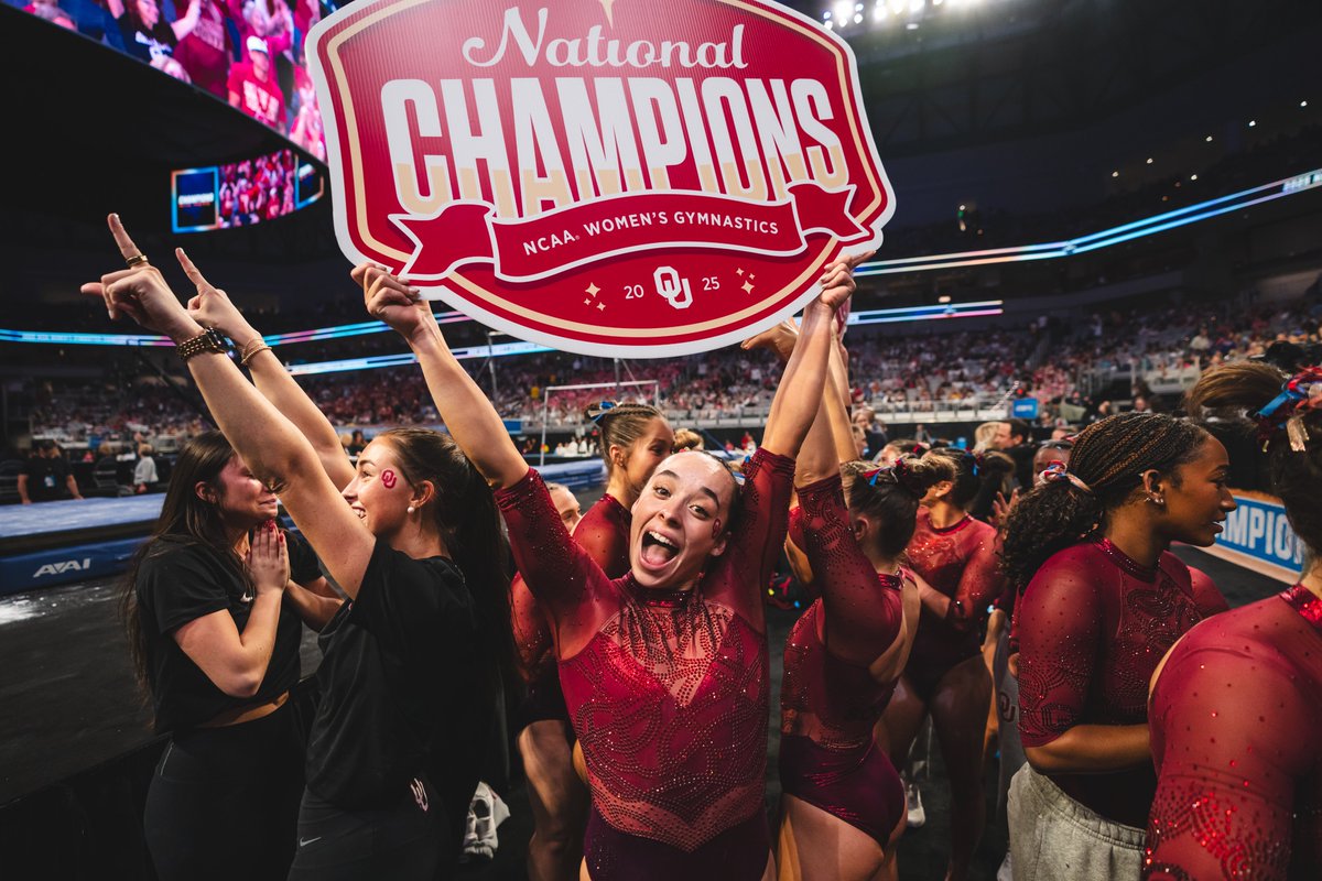 OU_WGymnastics's tweet photo. No better feeling 🏆

#BoomerSooner☝️ https://t.co/VH0CKZvHZ2