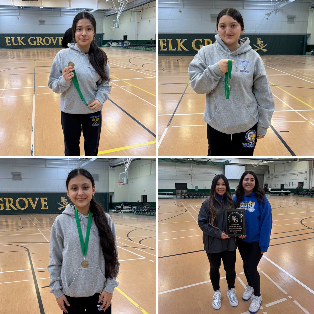 JCHS_Luang's tweet photo. Congrats to our Varsity Badminton team on taking 1st place at the Elk Grove HS Invite today! 🏆 

Our 3 singles &amp; 4 doubles medaled at 1st or 2nd place. Winning 32 out of 35 matches.  Way to go!  We are very proud of you! 
💙🏸💛 https://t.co/sudQkOJIZO