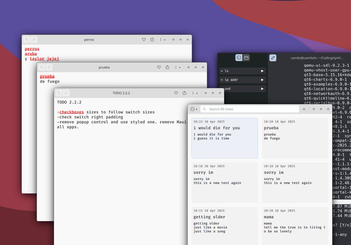 Camilo Higuita (@cmhiguita) on Twitter photo Buho - notes app- now supports opening notes on multiple windows for desktop mode. And coming next is support for Markdown text format! #mauikit
<a href="/maui_project/">Maui Project</a> Buho - notes app- now supports opening notes on multiple windows for desktop mode. And coming next is support for Markdown text format! #mauikit
<a href="/maui_project/">Maui Project</a>