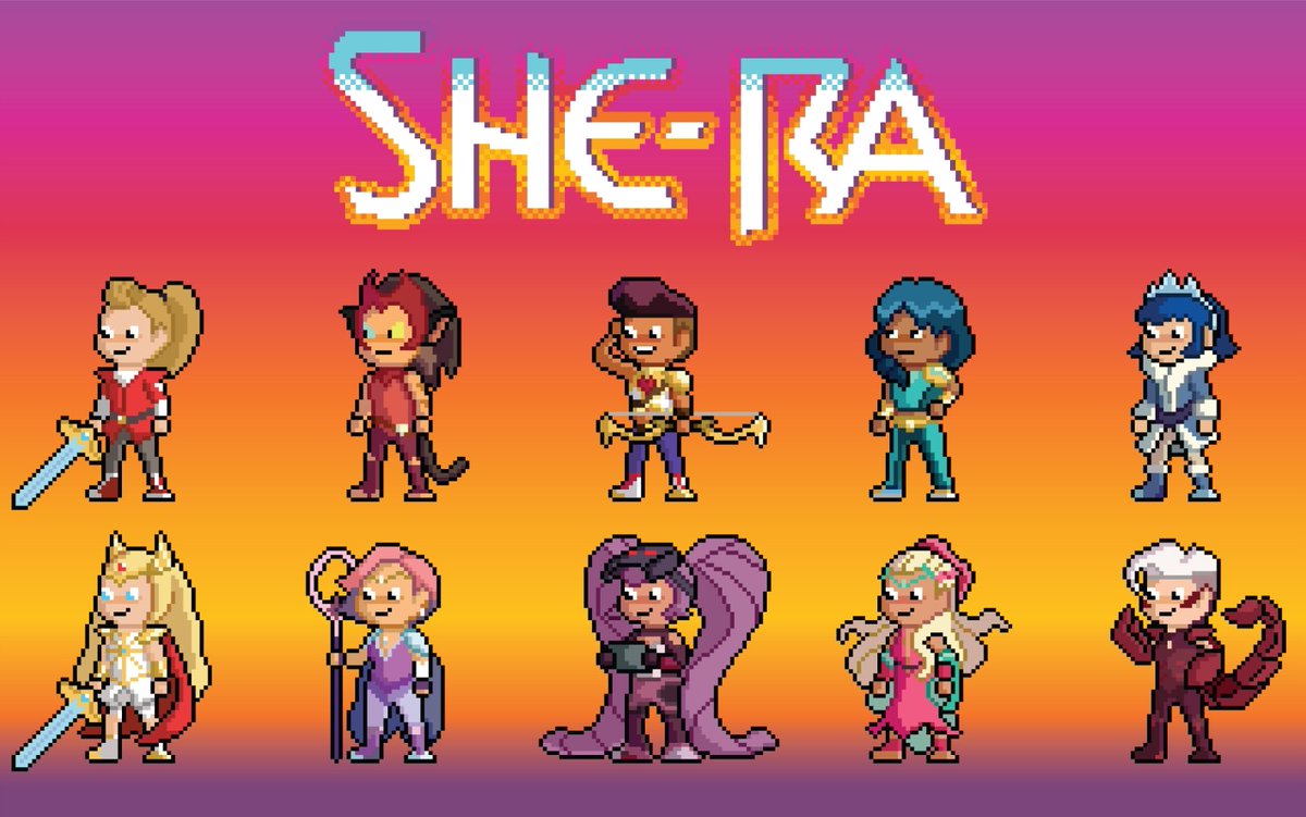 CamiloPelon's tweet photo. She-Ra sprites.

#digitalart #pixelart #pixel #spritework #aseprite #fanart #shera #sheraandtheprincessesofpower https://t.co/4MZNJ8gzwU