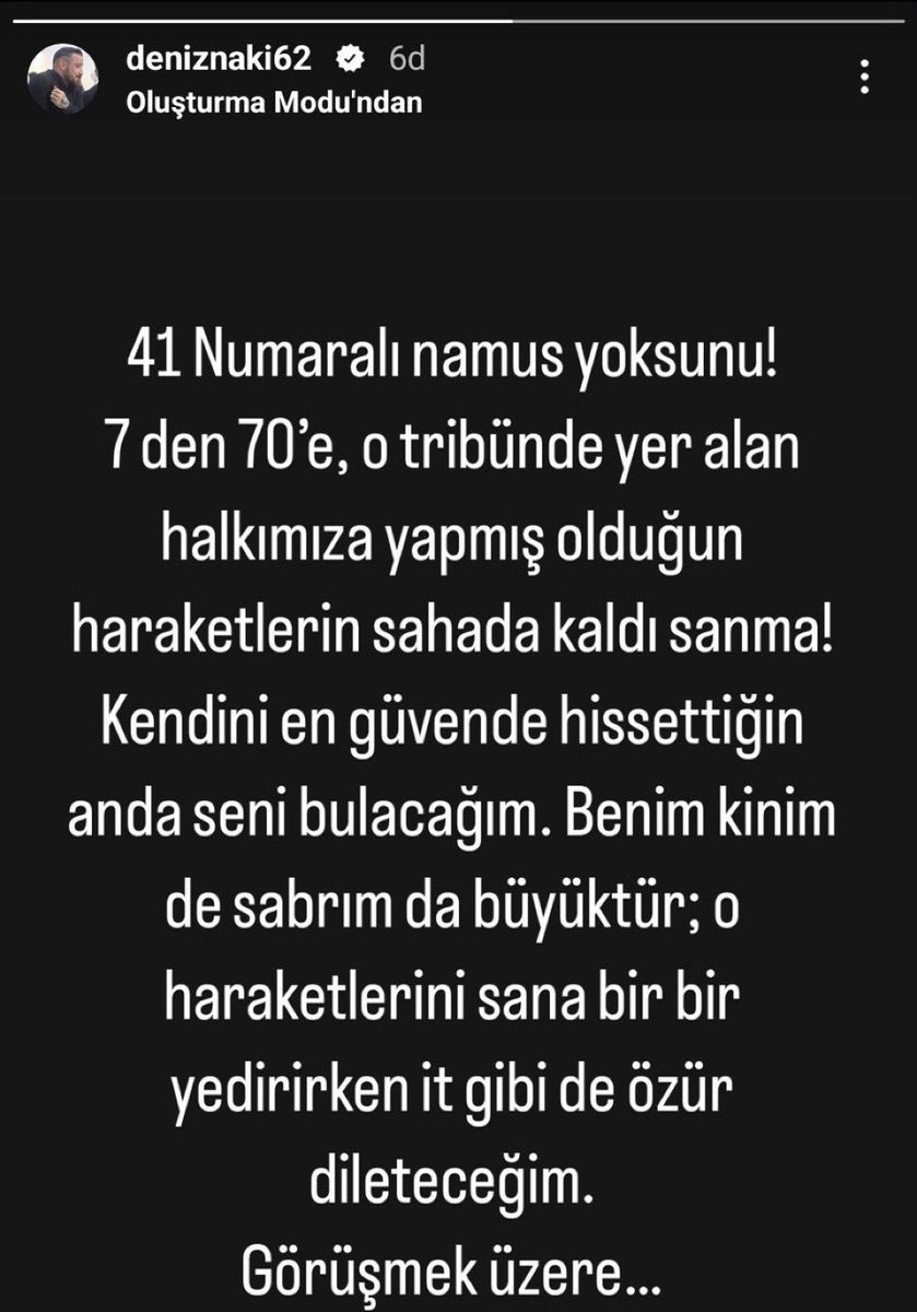 Benim gerçek efsanem burda

Kulup özür dileyenlere,4 maç sonra gidiyorum diyenlere kaldı

Özlüyoruz baba yalan mu söyleyelim…