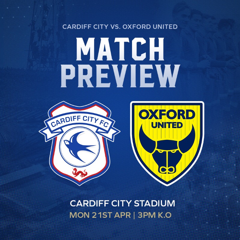CardiffCityFC's tweet photo. Tomorrow's fixture is the first meeting between the #Bluebirds and the U's in the Welsh capital since January 2000. 🗞️

Learn more about our Easter Monday opponents in our Match Preview ⬇️

#CityAsOne