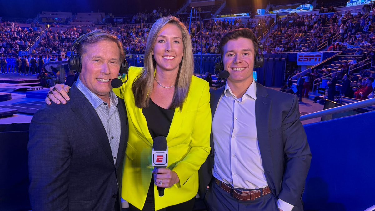 Amanda Brooks (@brooksad) on Twitter photo The #NCAAMGym Championships are live on ESPNEWS & ESPN+, & should shift from NEWS to ESPN2 shortly
<a href="/bartconner/">Bart Conner</a>, <a href="/LaurenSisler/">LaurenSisler</a> & <a href="/brody1700/">Brody Malone</a> are on the 🎙️ from Ann Arbor
Apparatus streams are all available on ESPN+ The #NCAAMGym Championships are live on ESPNEWS & ESPN+, & should shift from NEWS to ESPN2 shortly
<a href="/bartconner/">Bart Conner</a>, <a href="/LaurenSisler/">LaurenSisler</a> & <a href="/brody1700/">Brody Malone</a> are on the 🎙️ from Ann Arbor
Apparatus streams are all available on ESPN+