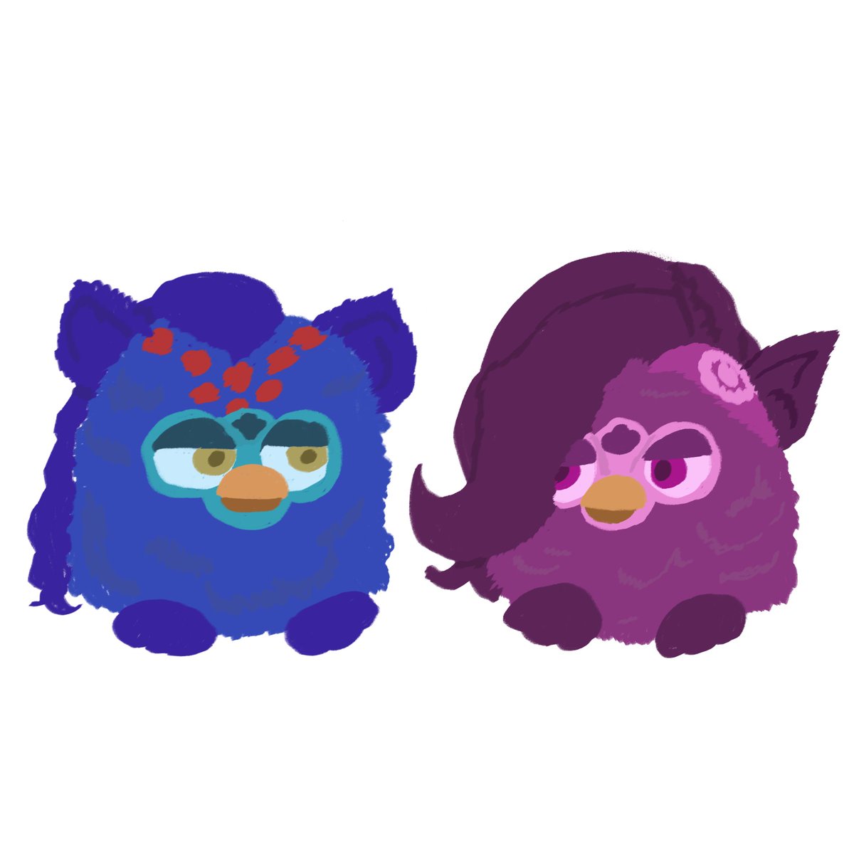 d1g1tal_p1ge0n's tweet photo. I was told to post this masterpiece of mine #sombra and #widowmaker as furbys ( #spiderbyte ) https://t.co/SQFAlgVPZC