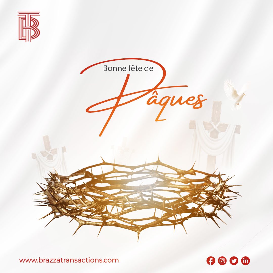 BrazzaTransact1's tweet photo. Happy Easter to you all!
May the season of resurrection fill your heart with hope, joy, and new beginnings.
At Brazza Transactions, we turn every exchange into a trusted connection. 
Your reliable partner for all your currency needs.
#exchangebureau #easter2025 #newbeginnings https://t.co/KbFGa3qboO