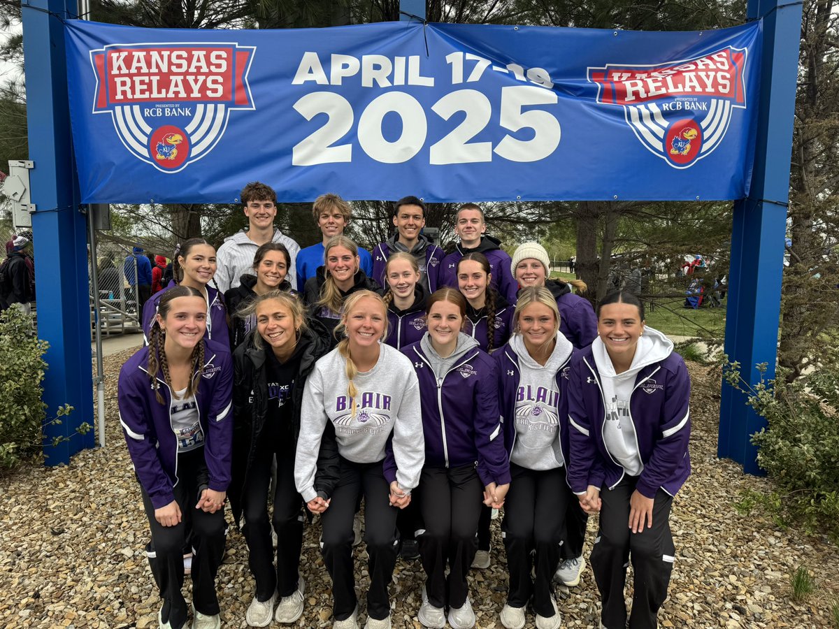 BlairTrackTeam's tweet photo. Thank you @KU_Relays for another great experience!! The #BlairBears had a great two days!!
#KURelays
@BHSBlair @EntPubSports https://t.co/SBCwswbhco