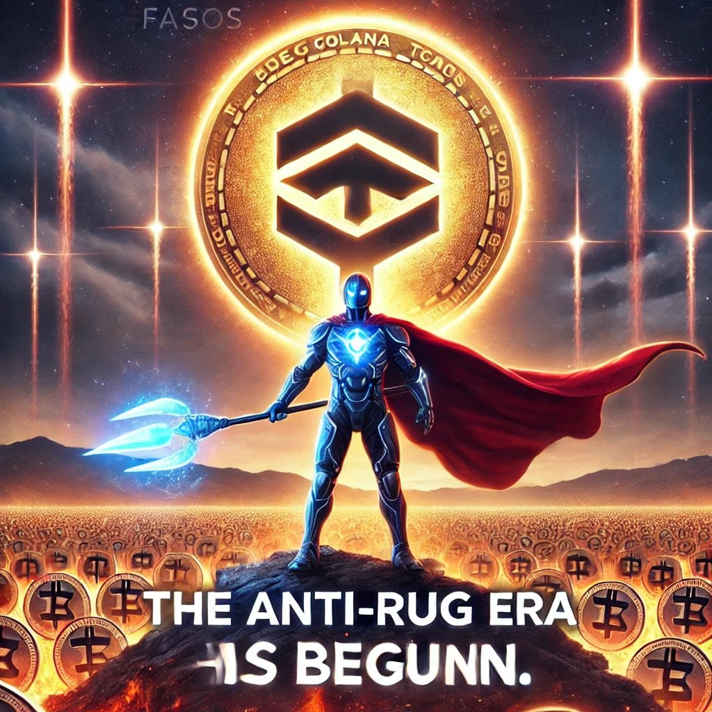 IOM_ordinaryman's tweet photo. The Anti-Rug Era Has Begun.  
They had the rugs.  
We built the fire.

$FASOS  
https://t.co/QGQYNZAVGn  
#FASOS #Solana #CryptoMeme #AntiRug https://t.co/0FO2i5Px7S