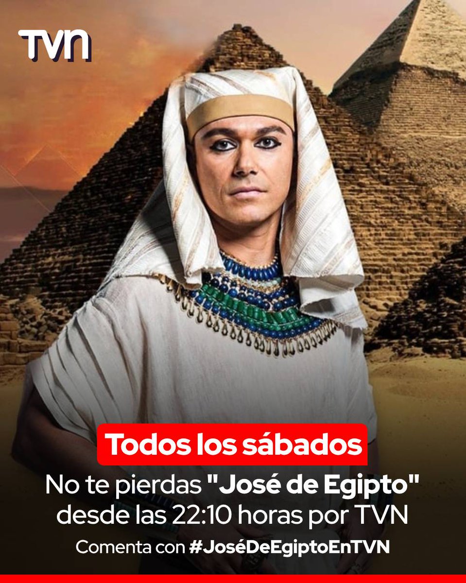 TVN's tweet photo. 🤲#JoséDeEgiptoEnTVN 

Todos los sábados en horario prime por TVN “José de Egipto”🙏 

Sigue la historia de amor, traición, pasión y fe desde este 19 abril y todos los sábados a las 22.00 horas por TVN y sus plataformas digitales✝️ https://t.co/6Go3qfeohN