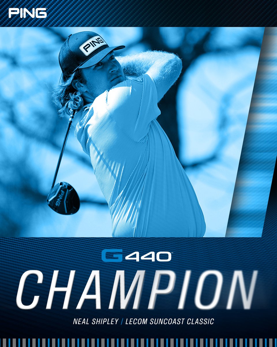 PingTour's tweet photo. Neal Shipley is a Korn Ferry Tour Champion. 🏆 The PING Pro prevailed in a five-hole playoff to win the LECOM Suncoast Classic.

#G440 | #PlayYourBest https://t.co/Sv5ISj8qlI