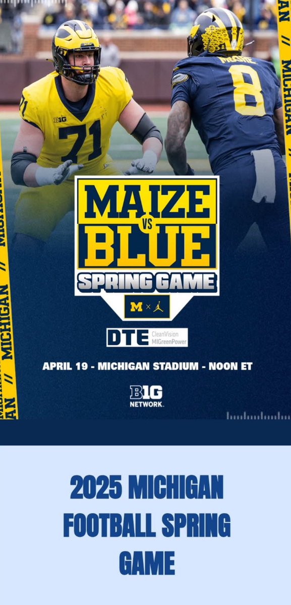 mbrodzinski13's tweet photo. It was a privilege to attend the @UMichFootball spring game. Thank you @Garrett__Alan for the invitation.
@PRZPAvic @PAELITE7v7 @wpialsportsnews @CoachMathis922 @PA_TodaySports @WPIAL_Insider @GordonCohagan @RivalsFriedman @On3Recruits @CoachStorino @SLS_Football https://t.co/e8dpMMHIKB