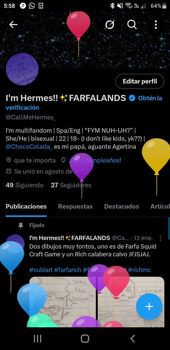 CallMeHermes_'s tweet photo. Hola, hoy es mi cumpleaños jdjsja. https://t.co/8j94kwlSOp