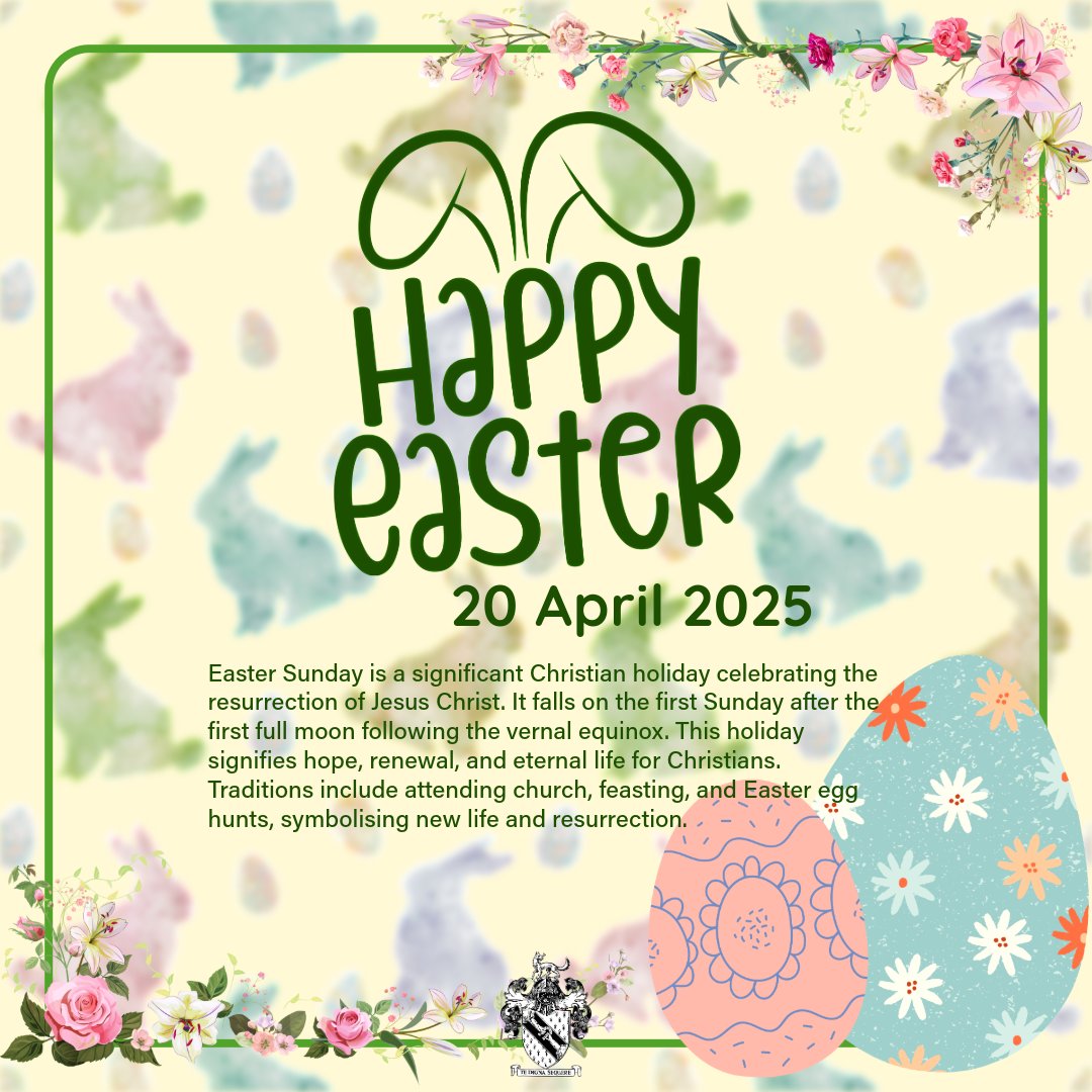 Happy Easter from Borlase! 🐣🌸 Wishing all our students, staff, and families an exciting day filled with Easter activities. It symbolises the victory over death and sin. Let’s celebrate the spirit of new beginnings together! 🌿💐

#EasterSunday #Spring #EasterEgg