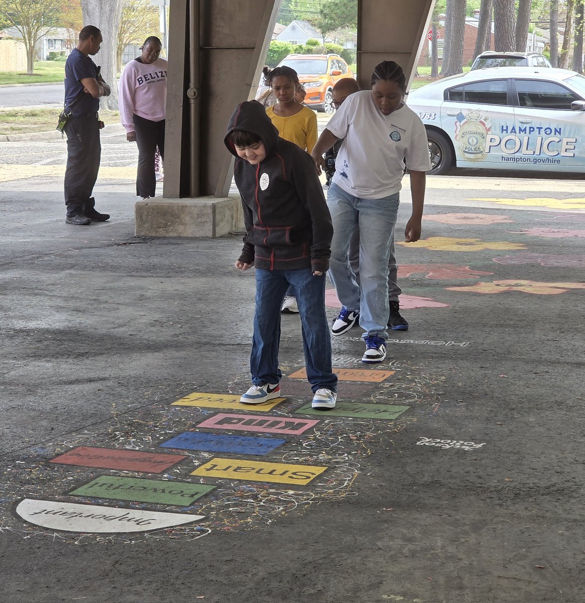 Capt. John Smith Elementary School (@cjsmithsharks) on Twitter photo Students are continuing to check out the new art work on the blacktop!  They have been playing follow the leader, jumping, and smiling!!
#arteducation #CJSmith #WeareHCS Students are continuing to check out the new art work on the blacktop!  They have been playing follow the leader, jumping, and smiling!!
#arteducation #CJSmith #WeareHCS