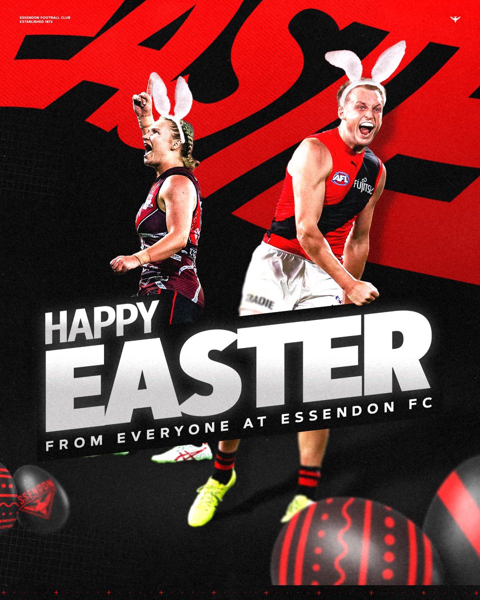 Hope you all have a Happy Easter from everyone at the Essendon Football Club!