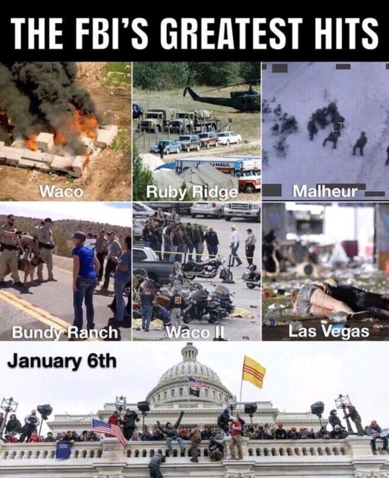 Me: post about Waco today on the anniversary of the massacre. 
Them: why don’t you post about Ruby Ridge?
Me: post about OKC bombing. 
Them: what about Waco? 

Y’all…make your own posts. I’ll post what I want on my page. 😨 

But - maybe this will cover it for you? 🙄