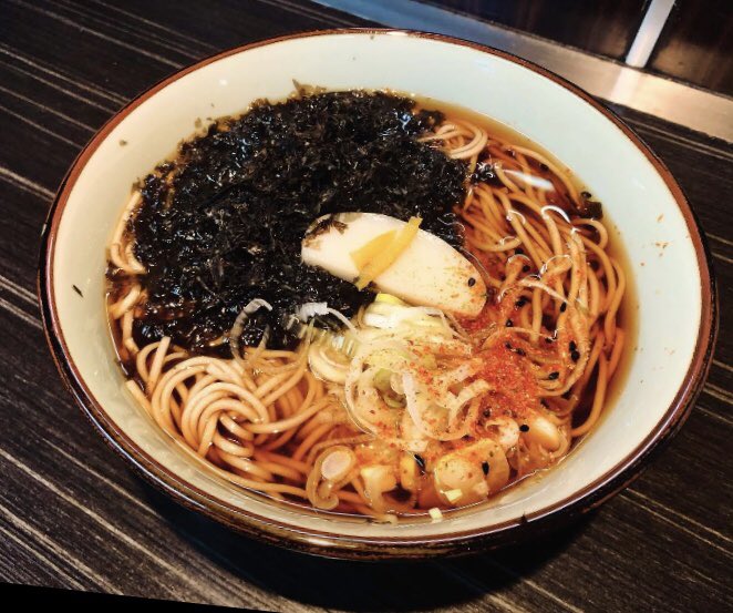 choh_u's tweet photo. 岩のりそば。
#朝ごはん #そば #立ち食いそば #浅草 #文殊
#breakfast #soba #asakusa #monju https://t.co/YNak1jIbp4