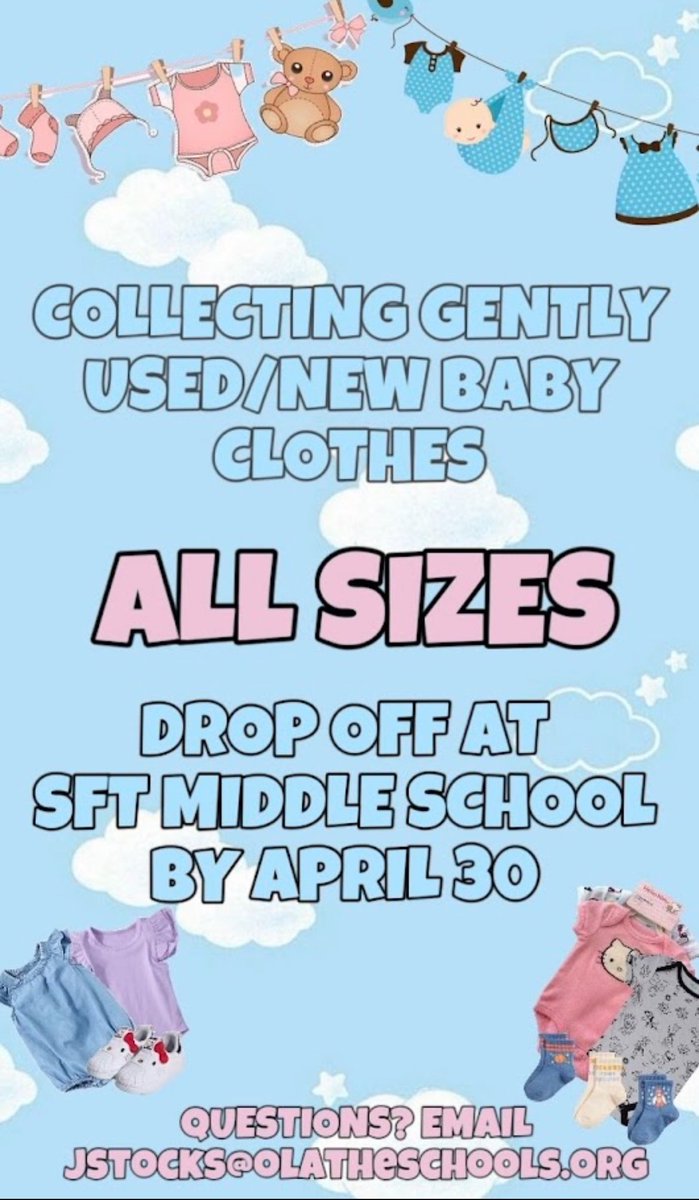 Consider supporting the SFT KAYS Club and their baby clothes drive!