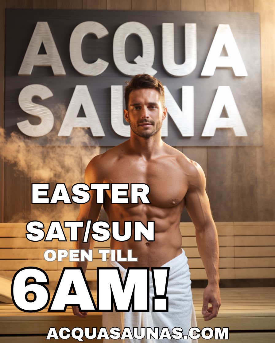 Acqua Sauna – Still Time to Play!
It’s Saturday night and we’re open till 6AM — that’s nearly 6 more hours of heat, steam, and connection. Don’t miss out… lockers are filling fast!
acquasaunas.com | B’pool’s gay sauna

25-27 Springfield Road, Blackpool, FY1 1QW