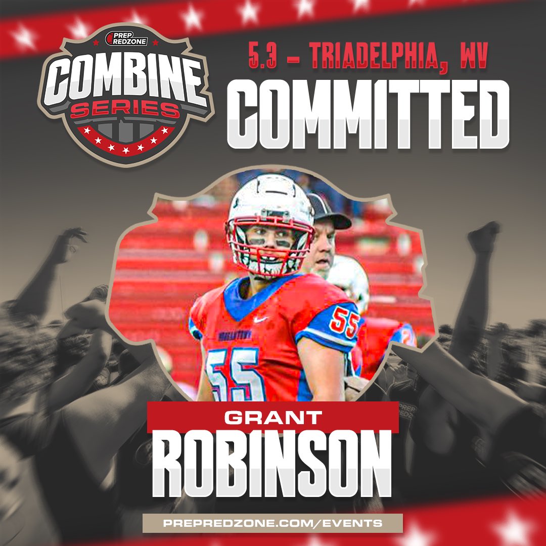 Prep Redzone West Virginia (@prepredzonewv) on Twitter photo 🔒 LOCKED IN!
Morgantown’s <a href="/g_robinson55/">Grant Robinson</a> is ready to compete at the Combine Series!
Join him in Triadelphia, WV on May 3rd below with discount code PRZWVCombine25! 👇
🔗: events.prepredzone.com/e/1484/registe…
#wvprepfb 🔒 LOCKED IN!
Morgantown’s <a href="/g_robinson55/">Grant Robinson</a> is ready to compete at the Combine Series!
Join him in Triadelphia, WV on May 3rd below with discount code PRZWVCombine25! 👇
🔗: events.prepredzone.com/e/1484/registe…
#wvprepfb