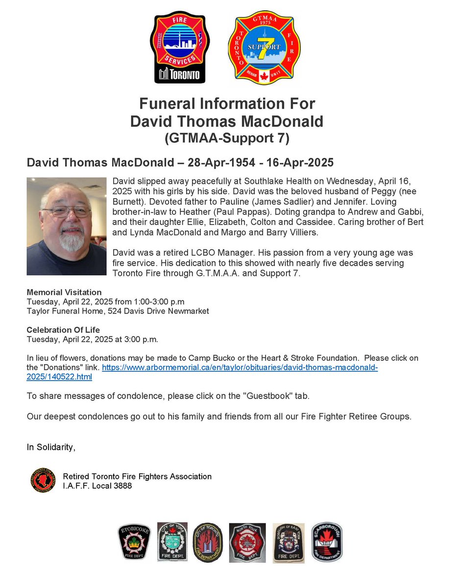 RIP Our Dear Friend Dave MacDonald! Gone but Never Forgotten!