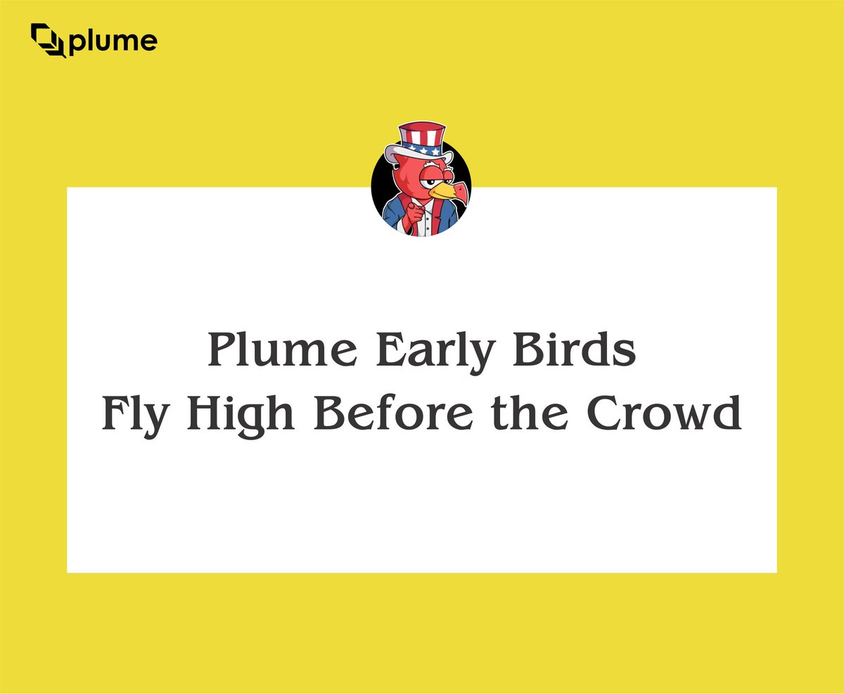 Muhd_Opera's tweet photo. Early birds don't just get the worm, they get the first slice of the future. 
Plume is changing the game in RWAfi, and getting in early means being part for history, not just watching it.
#LFGoons #RWAfi #Gplume https://t.co/UP201vuUPe